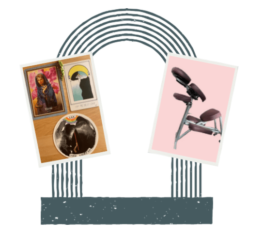 massage sur chaise et message par les cartes